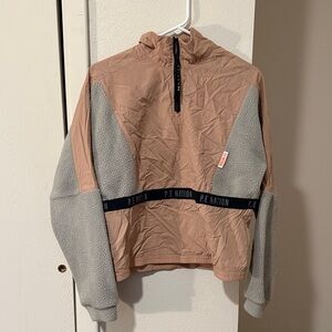 P.E Nation Blush and Gray Half-Zip Jacket